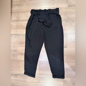 Women’s slacks dress trousers Elegant Black Women's L elastic waist